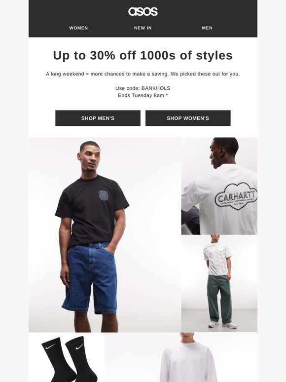 Up to 30% off 1000s of styles