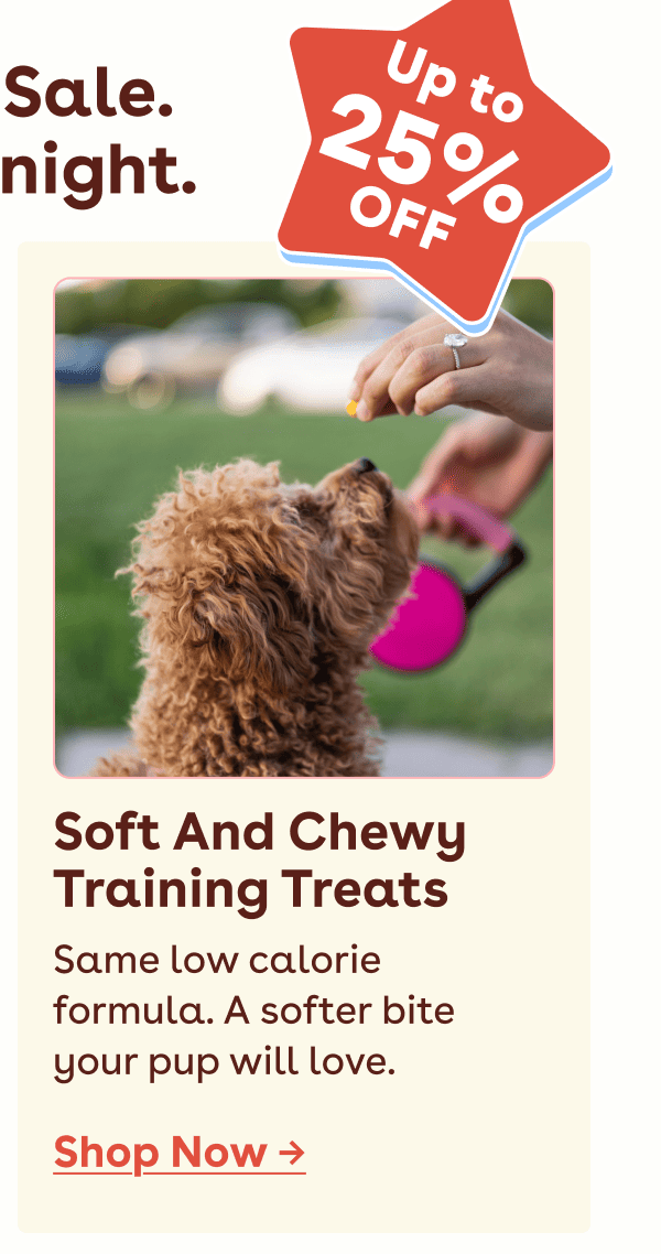 Soft and chewy training treats 