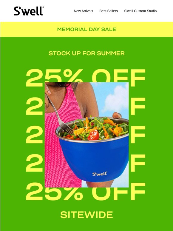 25% Off Sitewide Ends Tomorrow