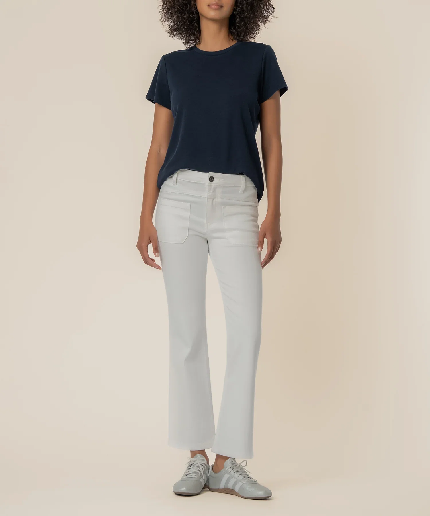 Image of Kelsey High Rise Flare in White