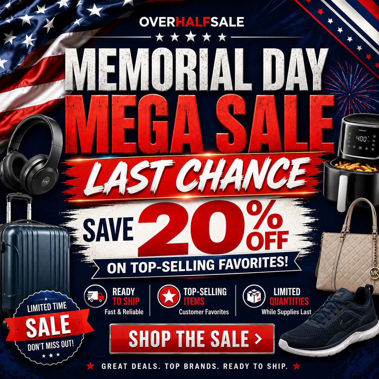 Memorial Day Sale 20% off Select  Products with Code: MEMORIAL