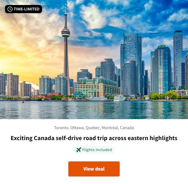 Exciting Canada self-drive road trip across eastern highlights