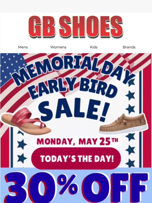 Happy Memorial Day! Get 30% Off TODAY! + $10 Off! 🐦