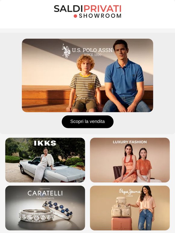 Ciao —: LIU JO, U.S. POLO ASSN., IKKS e 14 nuove vendite oggi online