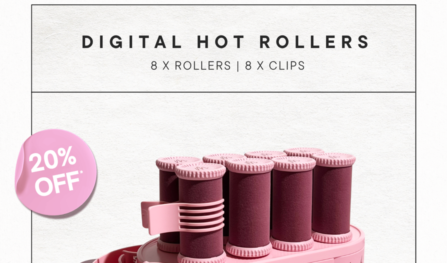 Set your rollers, get on with your day, and let them do their thing while you get on with everything else. Use code volume20 for 20% off*