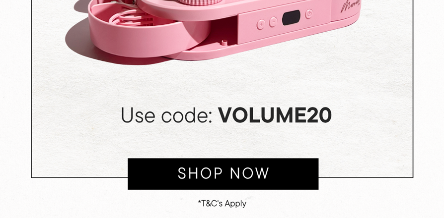 Set your rollers, get on with your day, and let them do their thing while you get on with everything else. Use code volume20 for 20% off*