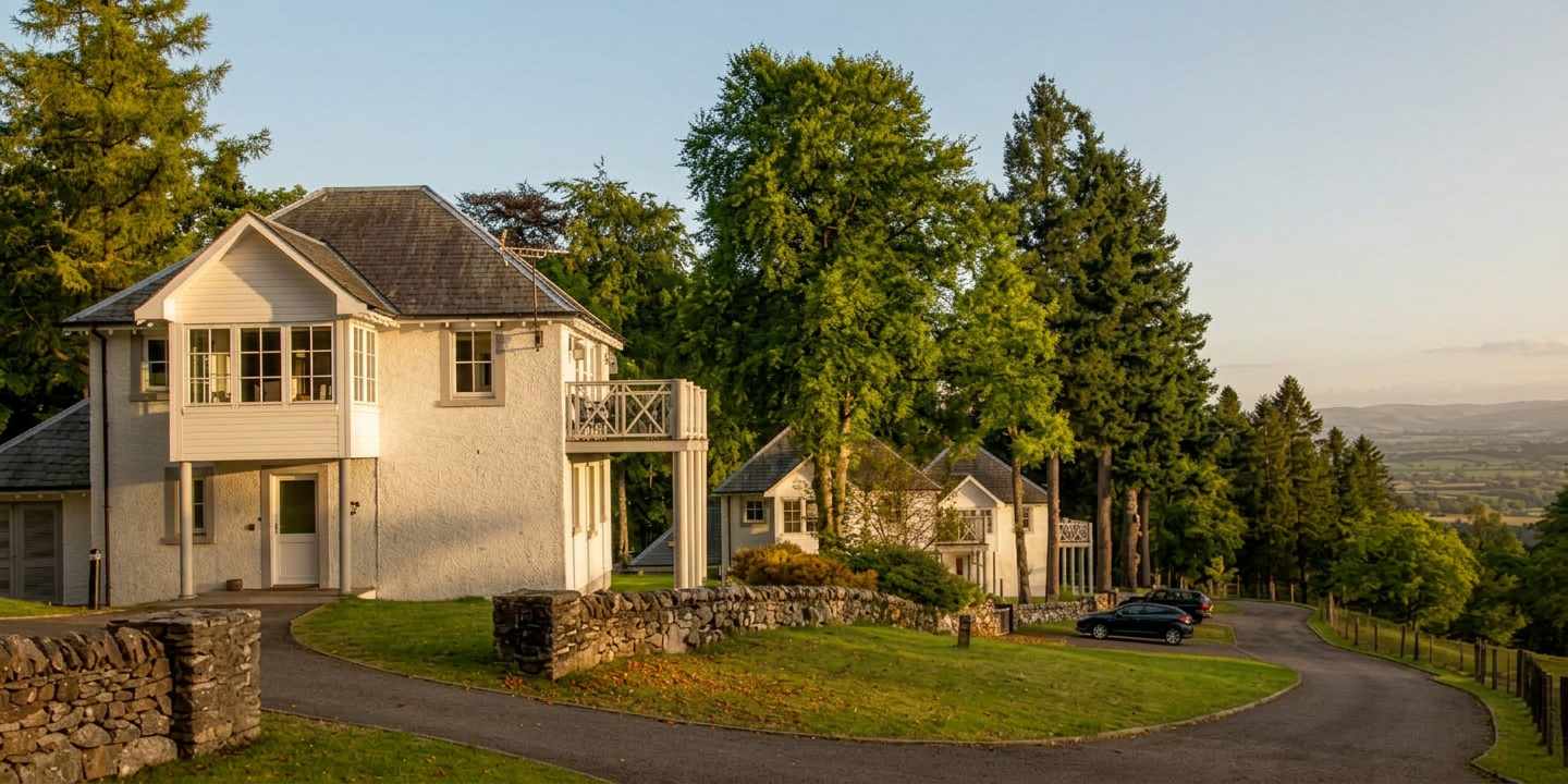 Woodland Lodges Knock in the summer