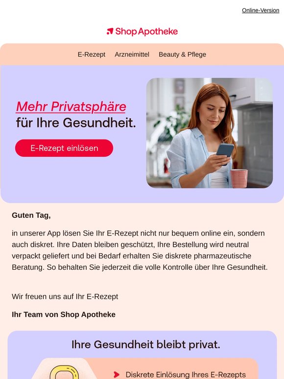 Mehr Privatsphäre? Jetzt E-Rezept online einlösen 📲💊