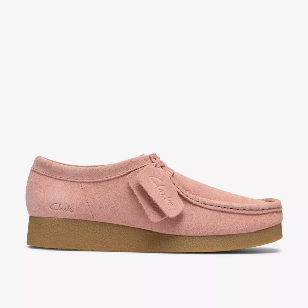 Clarks Wallabee EVO Shoe Light Pink Suede
