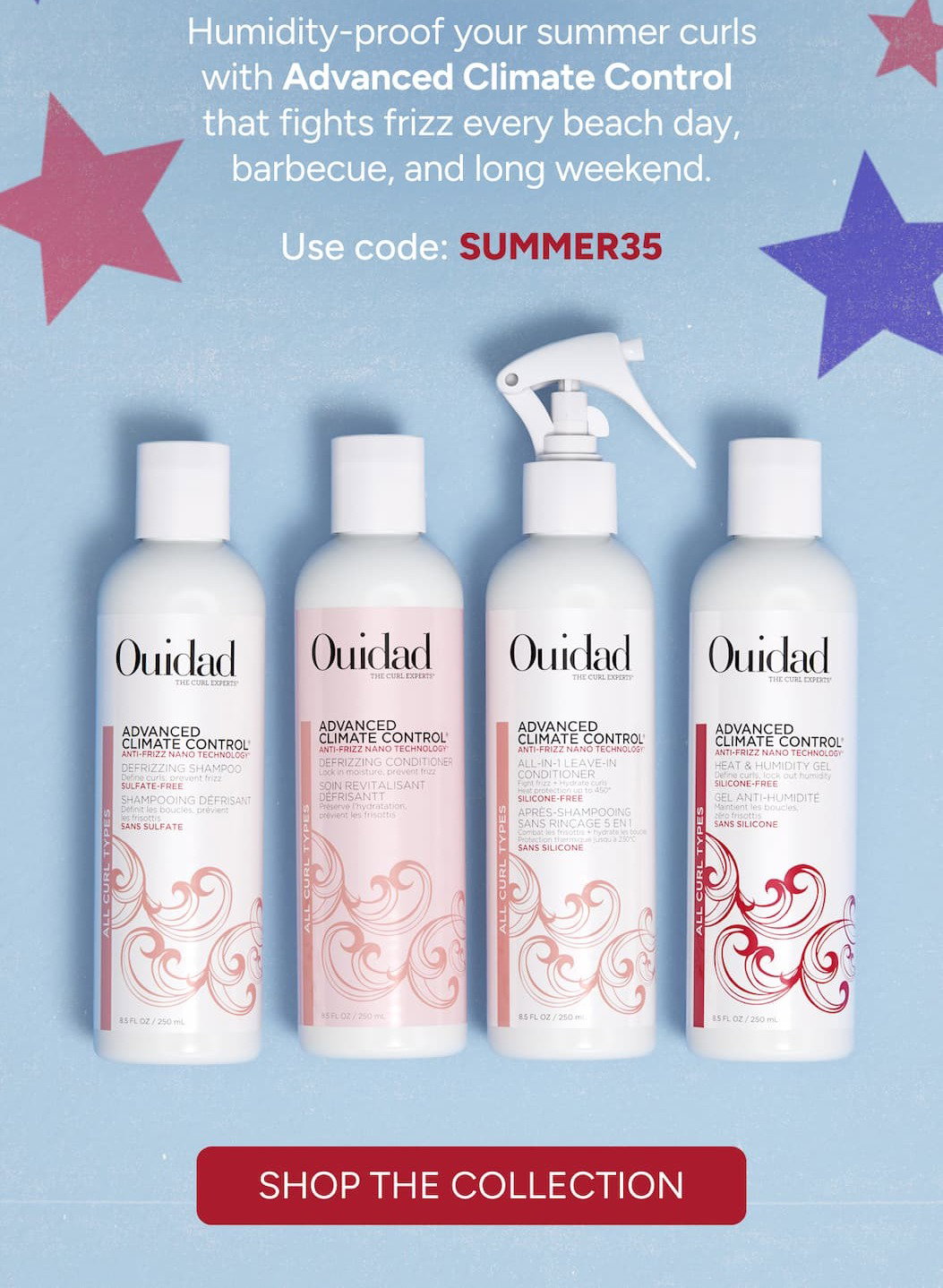 Humidity-proof your summer curls with Advanced Climate Control  that fights frizz every beach day, barbecue, and long weekend.