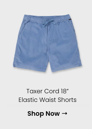 Taxer Cord 18" Elastic Waist Shorts