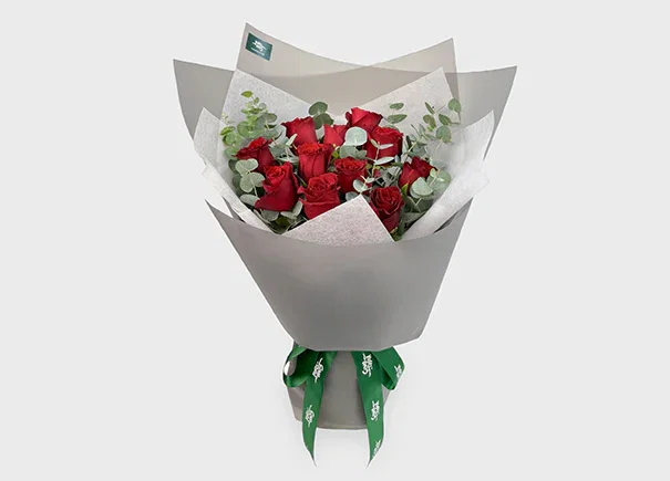 Image of Crimson Devotion Mixed Flower Bouquet (ROA314)