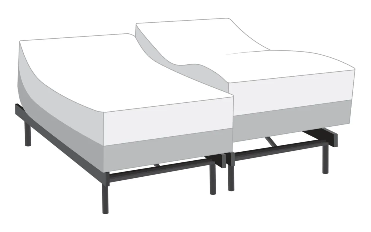 Power Bob Elite Base with Energy 14'' Split King Firm Mattress