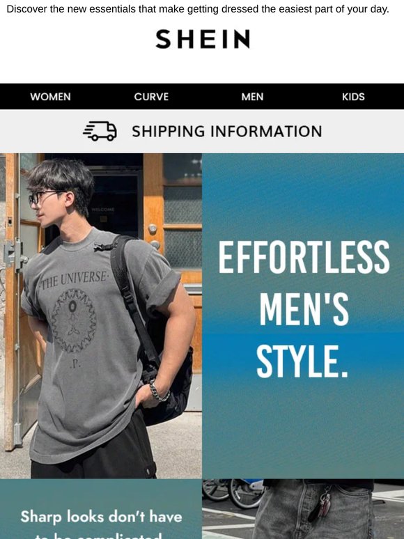 Upgrade your menswear game effortlessly 👔