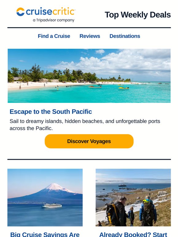 South Pacific Cruises, Shore Excursions & Fresh Deals 🌴