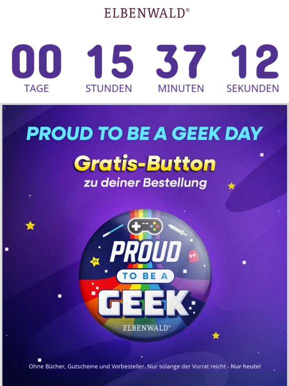 🎁 Gratis Button zum Geek Pride Day 🌈💜