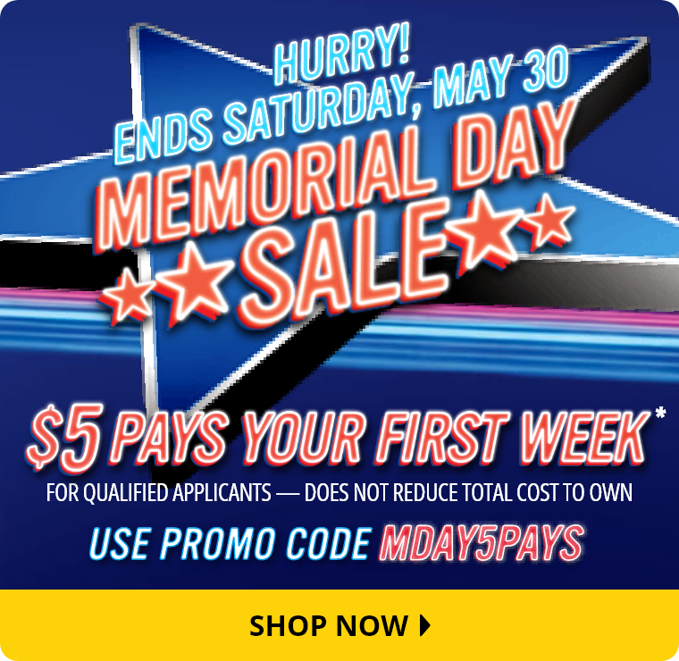 Memorial Day Sale $5 Pays Your First Week* Promo Code MDAY5PAYS