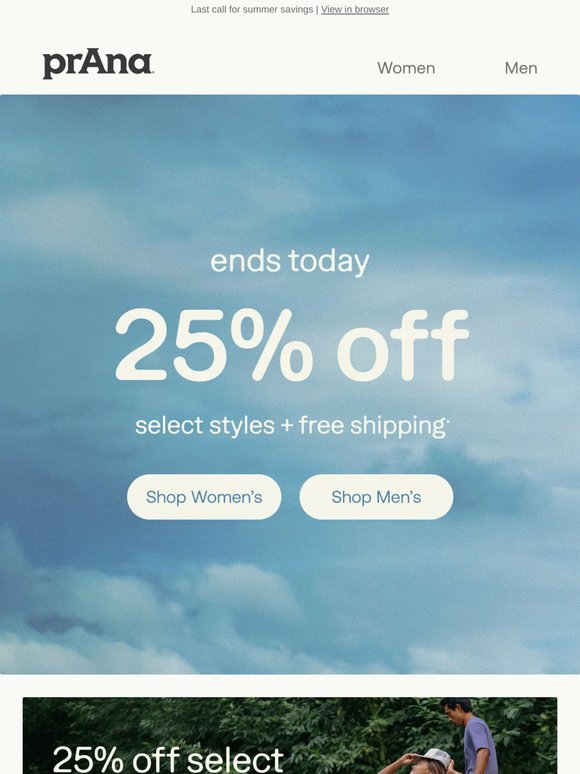 Final Hours for 25% Off