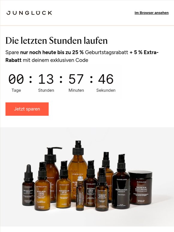 Letzte Chance: bis zu -25% + 5 % extra