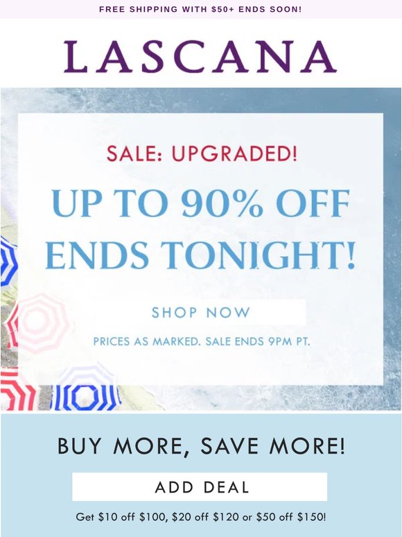 Shop Now: Up to 90% Off Memorial Day Sale Ends Soon!✨
