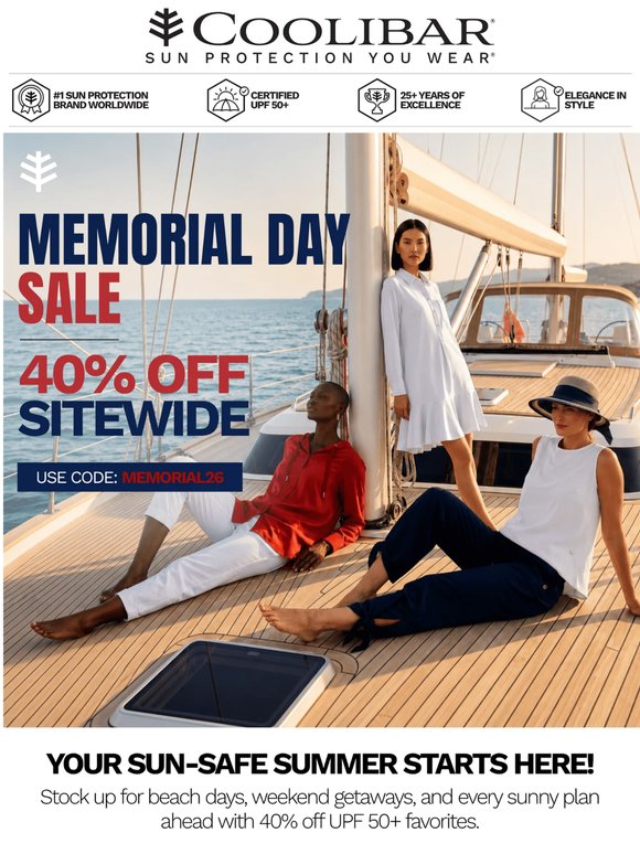 🇺🇸 Memorial Day: 40% OFF Everything!