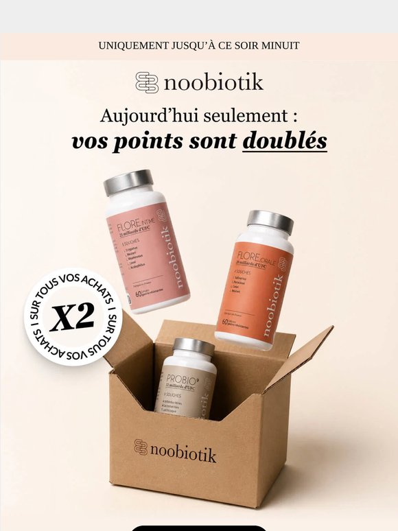 [Aujourd'hui seulement] Points doublés Newsletter