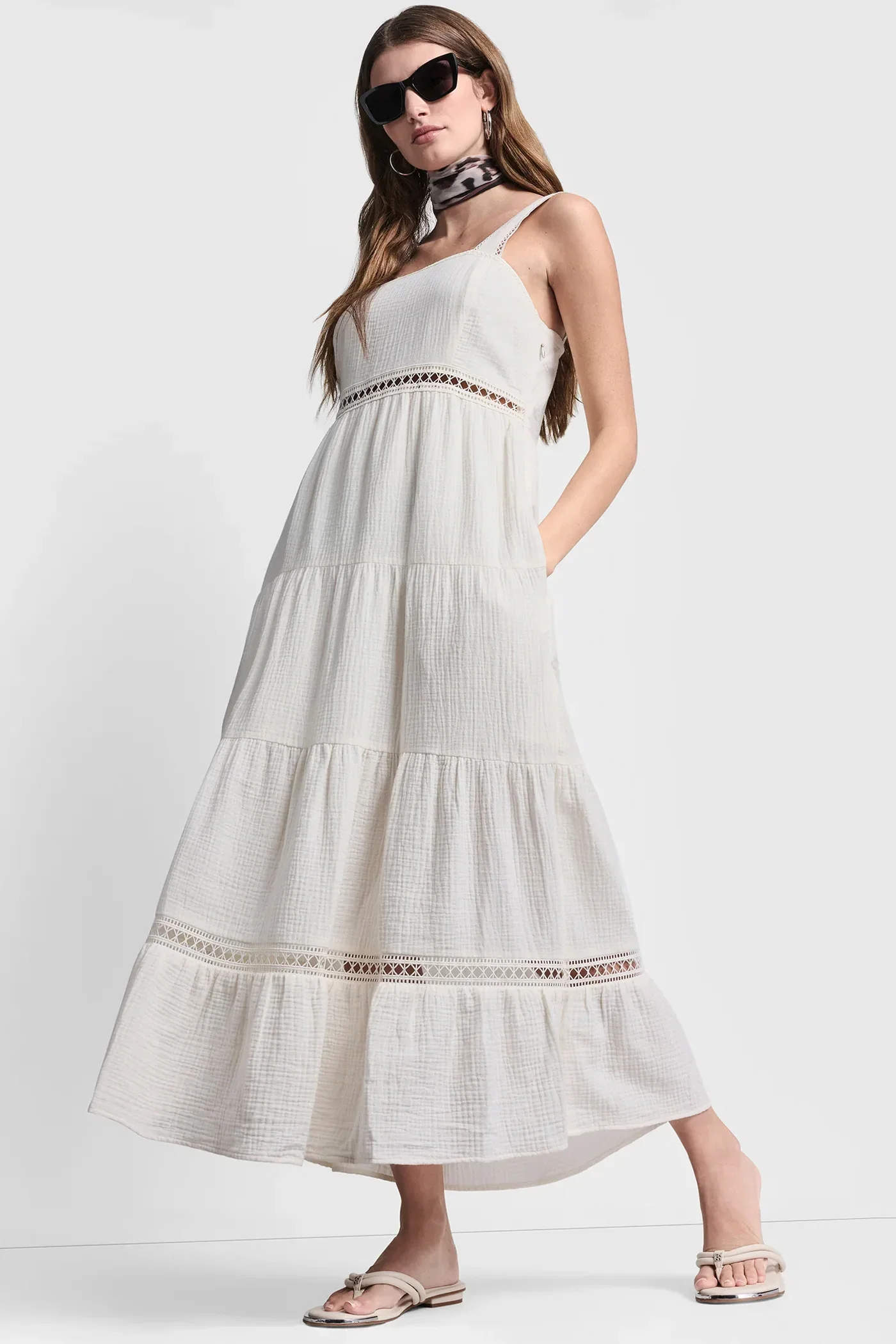 Image of TIERED TANK MAXI DRESS