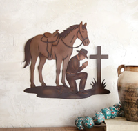 A Cowboy's Prayer Metal Wall Art