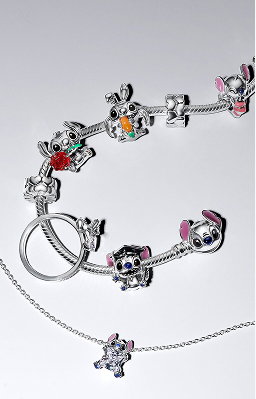 Stitch charms on bracelet