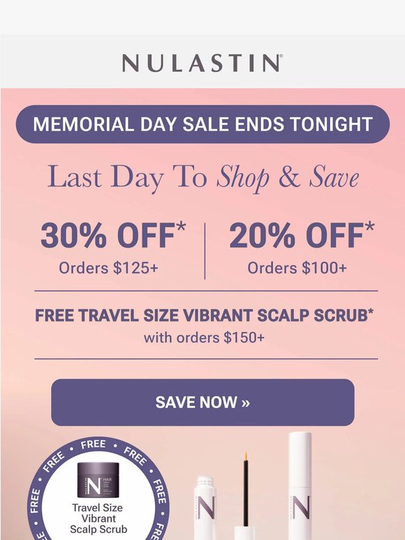 Memorial Day Sale Ends Tonight