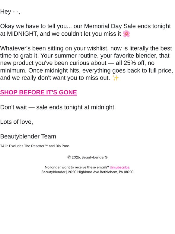 Last chance, beauty 💅