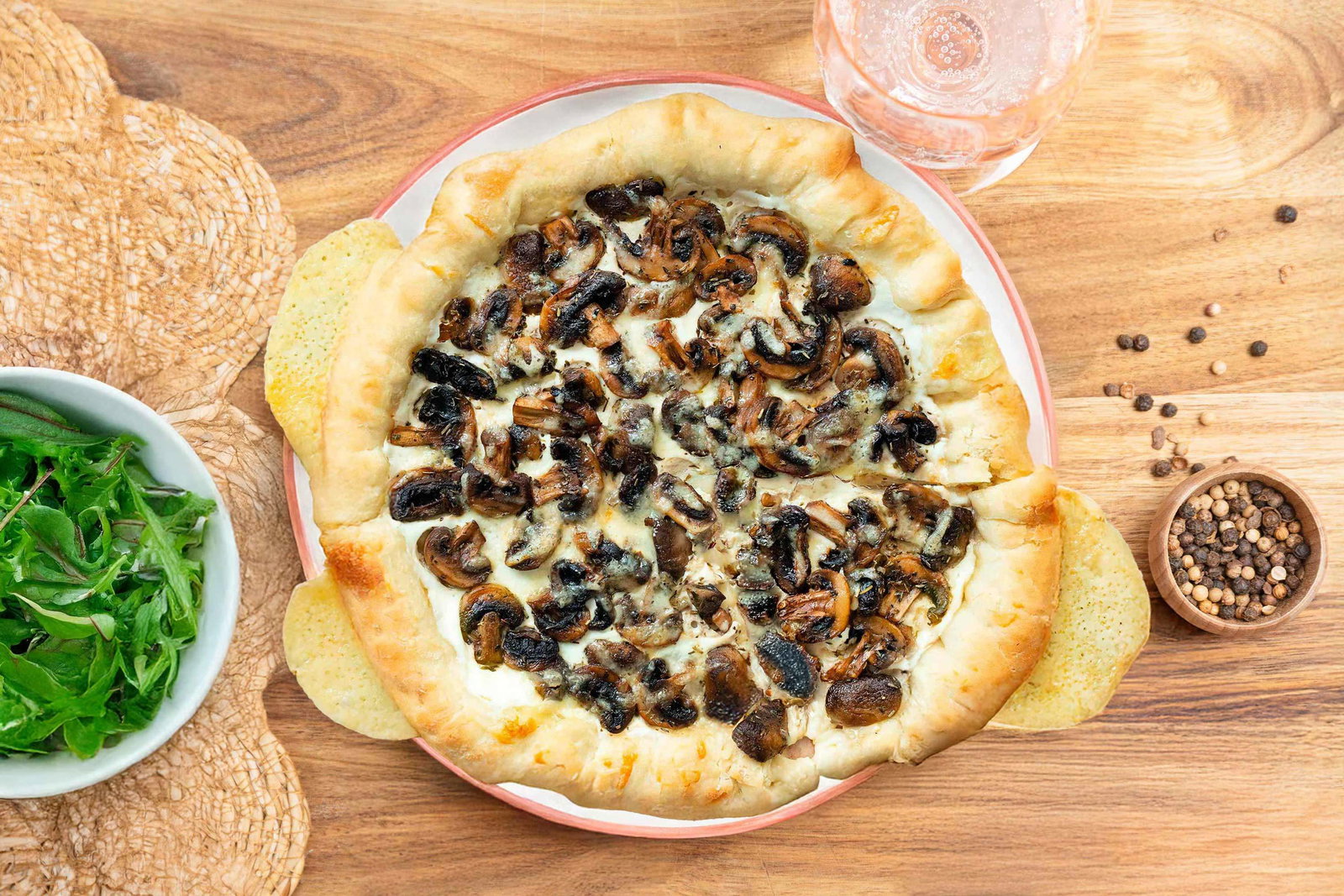 Cheesy crust aux champignons façon Quitoque