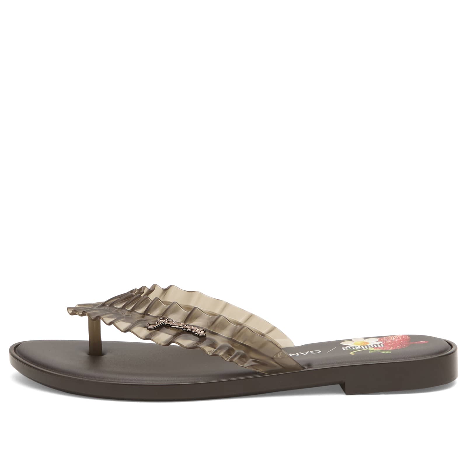 Melissa x Ganni Leopard Flip Flop Slim