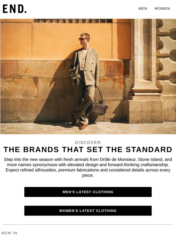 Warm-weather arrivals from Drôle de Monsieur, Stone Island & more