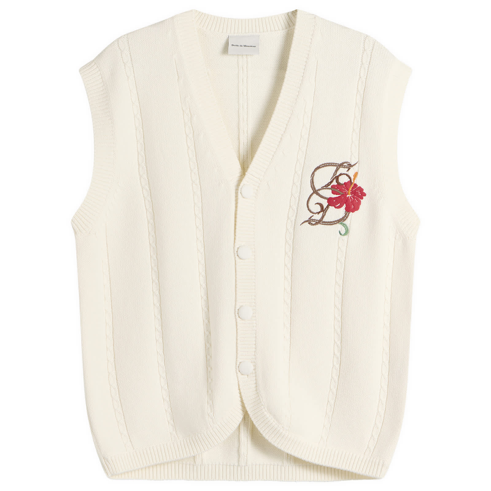Drôle de Monsieur Havana Embroidered Cardigan