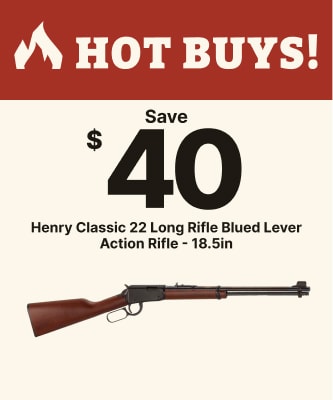 Save $40 Henry Classic 22 Long Rifle Blued Lever Action Rifle - 18.5in
