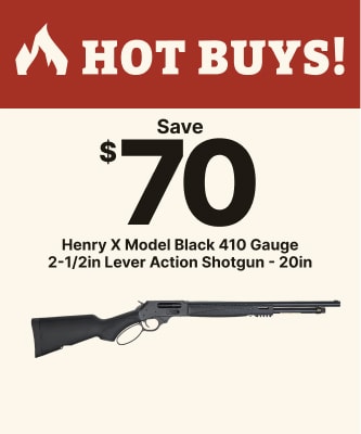 Save $70 Henry X Model Black 410 Gauge 2-1/2in Lever Action Shotgun - 20in