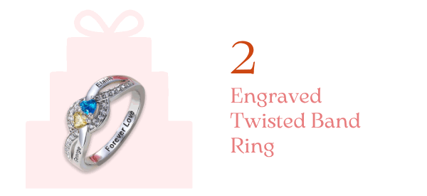 Engraved Twisted Band Ring