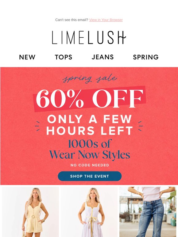 FINAL HOURS for 30-60% OFF everything!