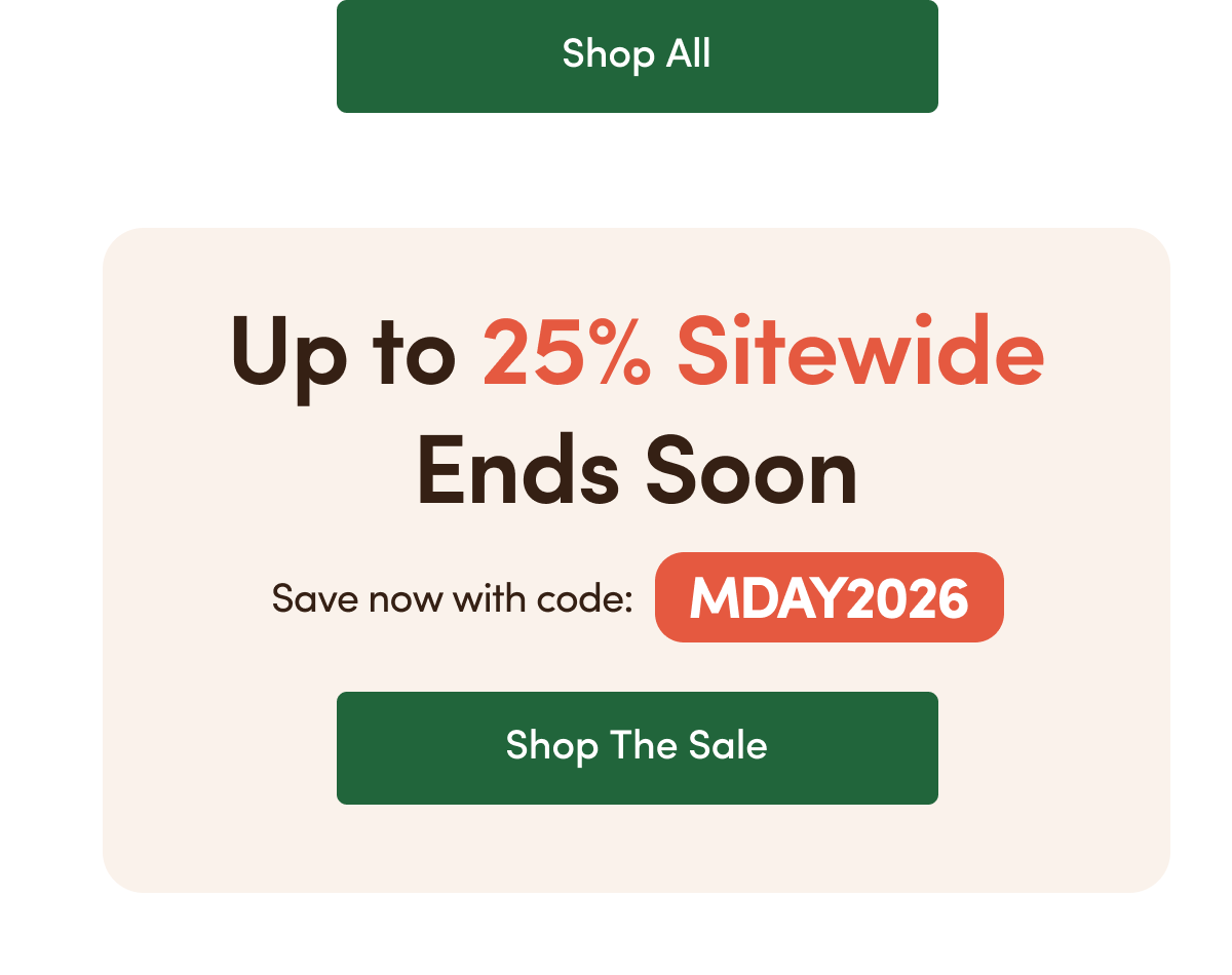 Up to 25% Sitewide Ends Soon