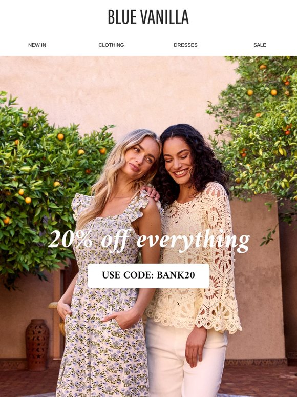 Last Chance: 20% OFF Ends Tonight 💙