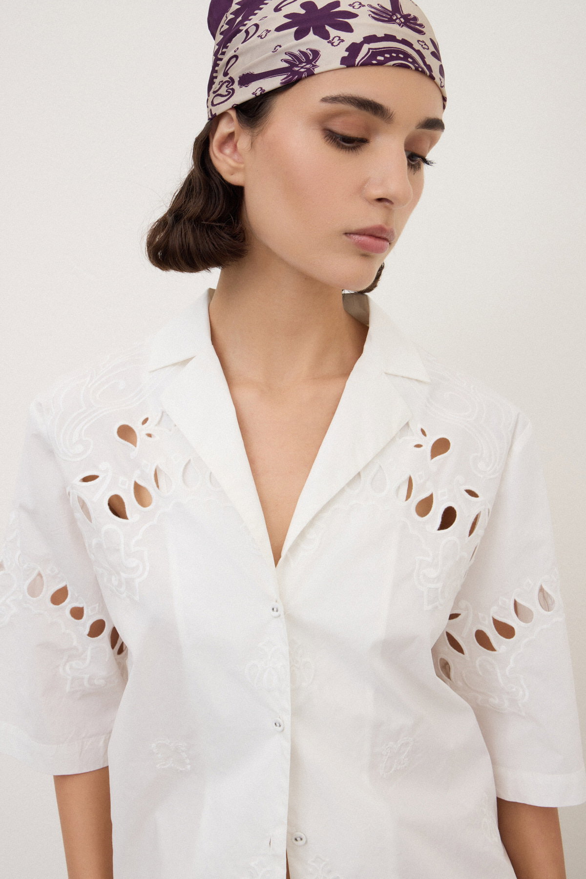 Camicia relaxed ricamata