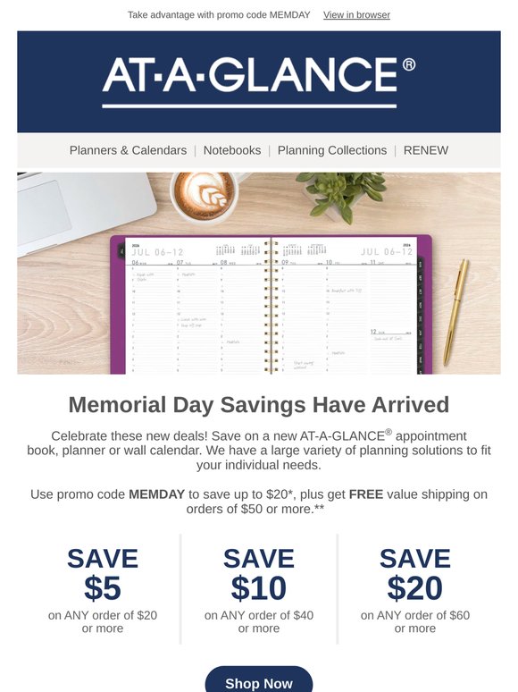 Plan confidently and save up to $20