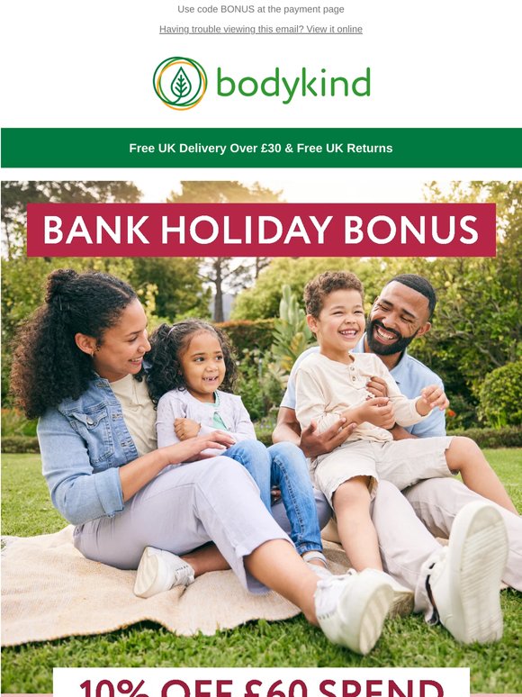BANK HOLIDAY BONUS | 10% Off £60 Spend🩷