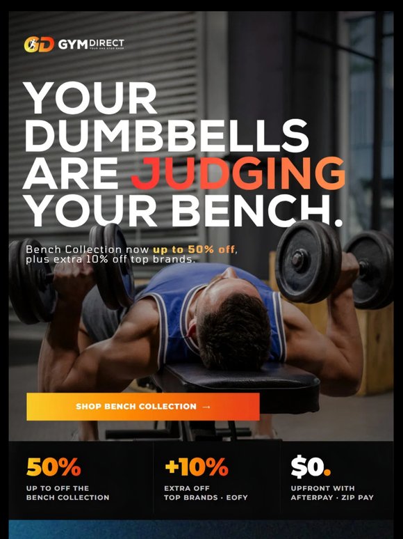 Your dumbbells are judging your bench😨