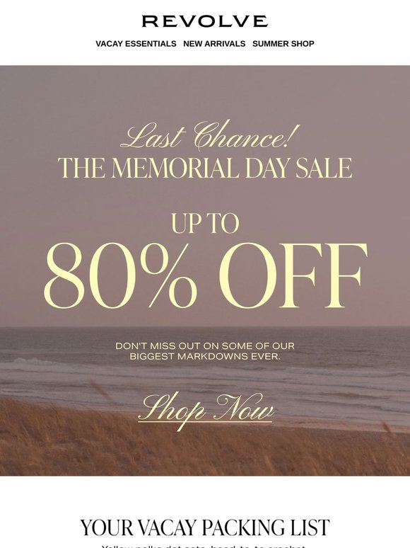 LAST CALL! UP TO 80% OFF 🚨