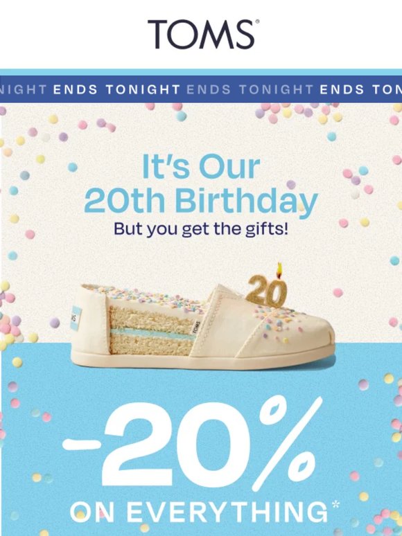 Ends Tonight: 20% Off 🎁 Birthday Special