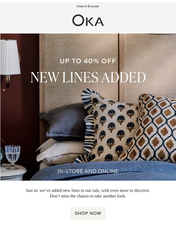 New Lines Added to Our Sale