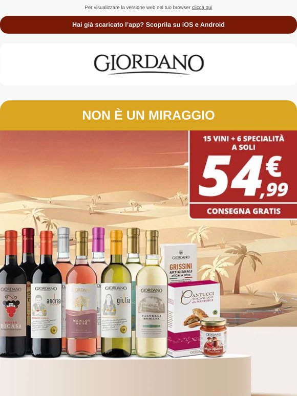 15 vini e 6 specialità a 54,99 € 😮 - Consegna gratis