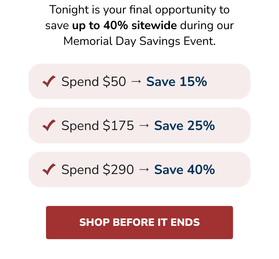 Your Memorial Day savings are still waiting